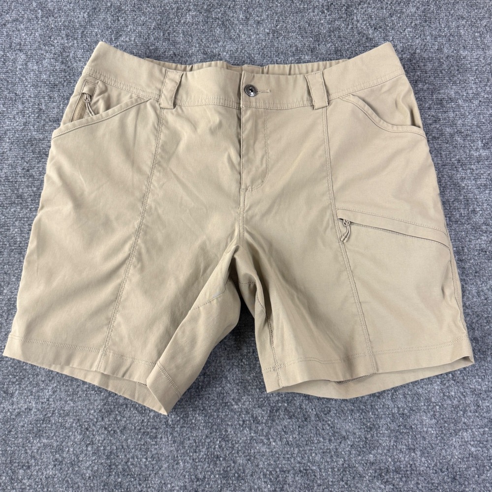 Duluth Trading Co Dry On the Fly Shorts Women's Size 12 Cargo Hiking Khaki Tan
